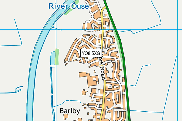 YO8 5XG map - OS VectorMap District (Ordnance Survey)