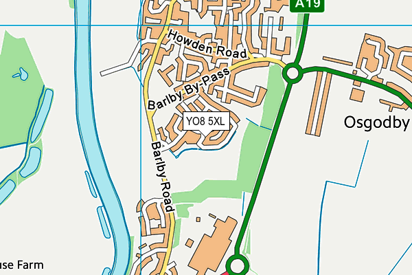 YO8 5XL map - OS VectorMap District (Ordnance Survey)