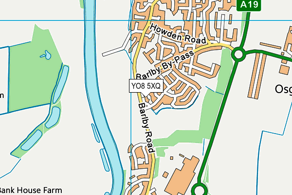 YO8 5XQ map - OS VectorMap District (Ordnance Survey)