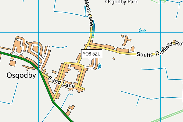 YO8 5ZU map - OS VectorMap District (Ordnance Survey)