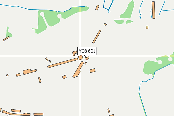 YO8 6DJ map - OS VectorMap District (Ordnance Survey)
