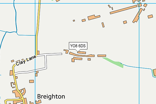 YO8 6DS map - OS VectorMap District (Ordnance Survey)