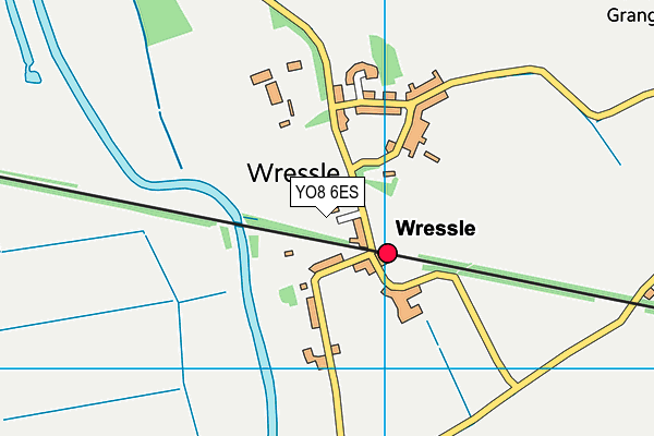 YO8 6ES map - OS VectorMap District (Ordnance Survey)