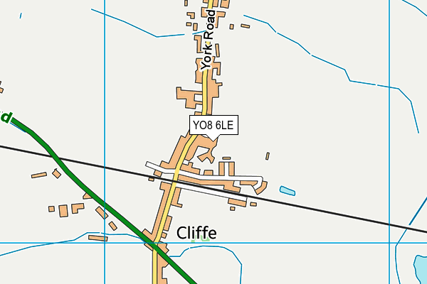 YO8 6LE map - OS VectorMap District (Ordnance Survey)