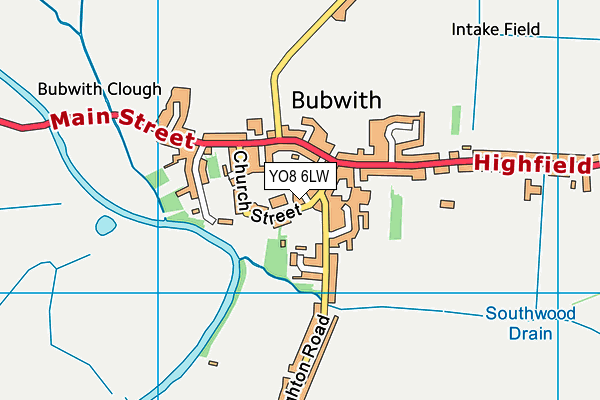Bubwith Community Primary School map (YO8 6LW) - OS VectorMap District (Ordnance Survey)