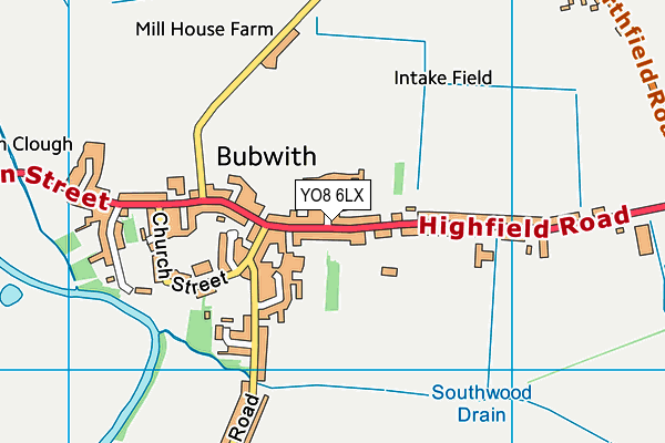 Bubwith Leisure Centre map (YO8 6LX) - OS VectorMap District (Ordnance Survey)