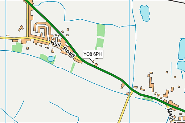 YO8 6PH map - OS VectorMap District (Ordnance Survey)