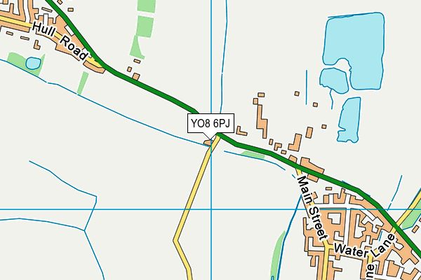 YO8 6PJ map - OS VectorMap District (Ordnance Survey)