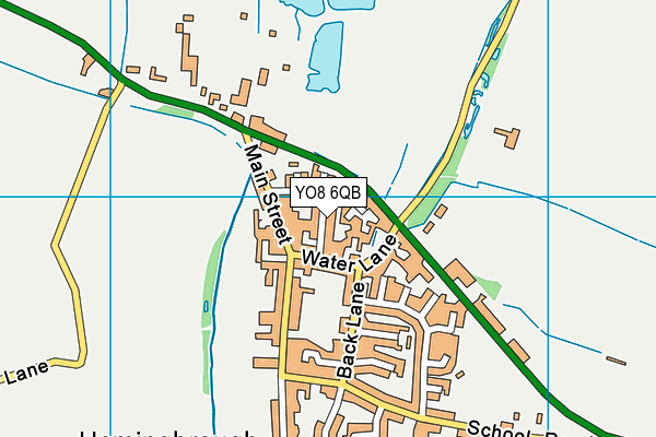 YO8 6QB map - OS VectorMap District (Ordnance Survey)