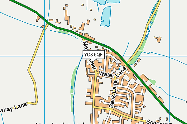 YO8 6QF map - OS VectorMap District (Ordnance Survey)