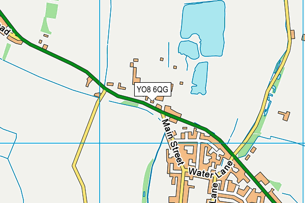 YO8 6QG map - OS VectorMap District (Ordnance Survey)