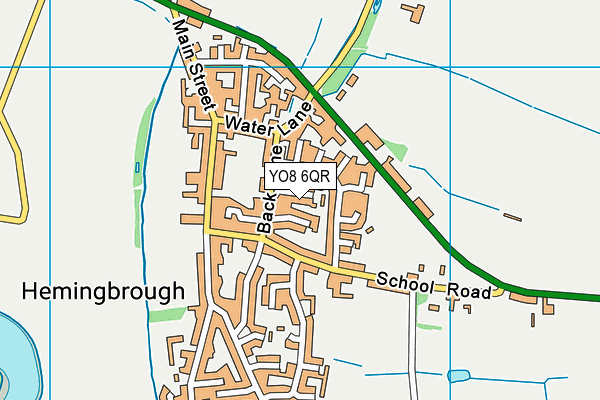YO8 6QR map - OS VectorMap District (Ordnance Survey)