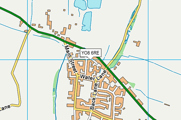 YO8 6RE map - OS VectorMap District (Ordnance Survey)