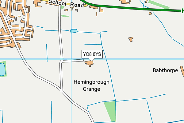 YO8 6YS map - OS VectorMap District (Ordnance Survey)