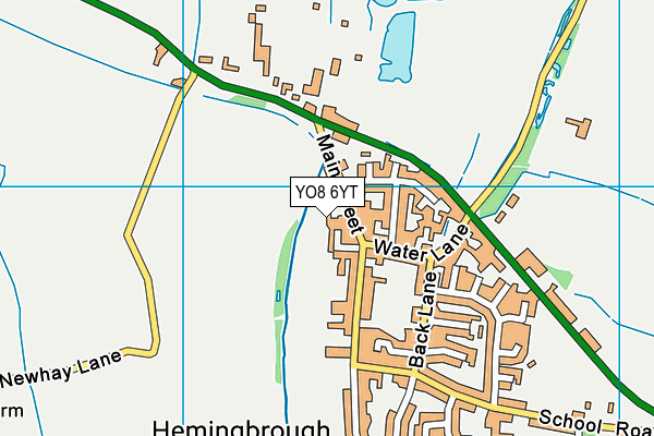 YO8 6YT map - OS VectorMap District (Ordnance Survey)