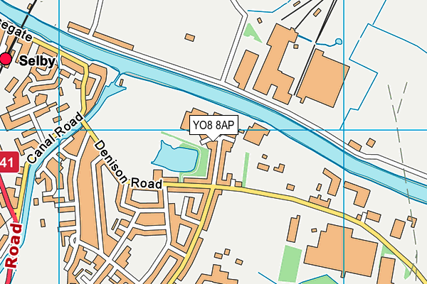 YO8 8AP map - OS VectorMap District (Ordnance Survey)