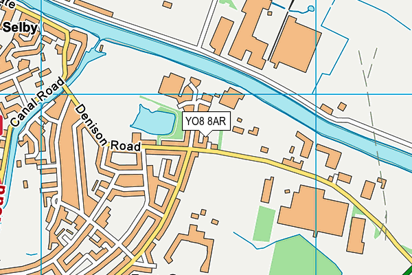 YO8 8AR map - OS VectorMap District (Ordnance Survey)