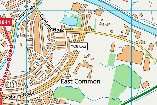 YO8 8AS map - OS VectorMap District (Ordnance Survey)