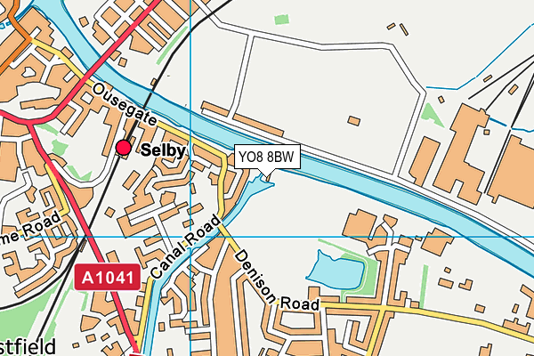 YO8 8BW map - OS VectorMap District (Ordnance Survey)