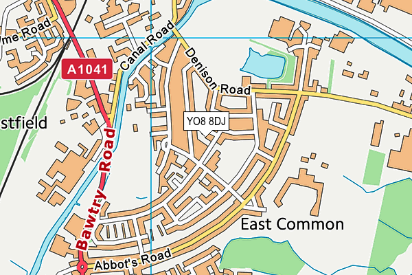 Barwic Parade Community Primary School, Selby map (YO8 8DJ) - OS VectorMap District (Ordnance Survey)