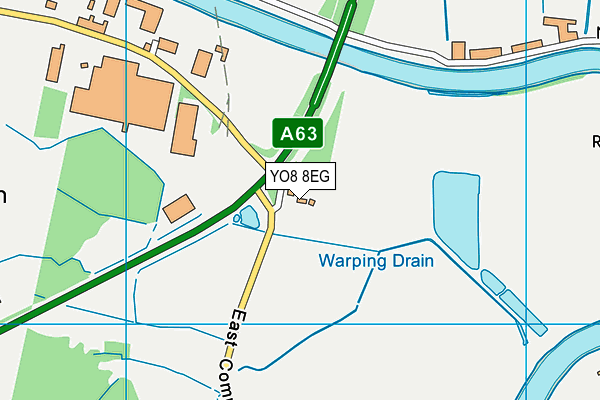 YO8 8EG map - OS VectorMap District (Ordnance Survey)