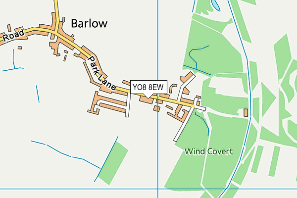 Barlow Football Field map (YO8 8EW) - OS VectorMap District (Ordnance Survey)