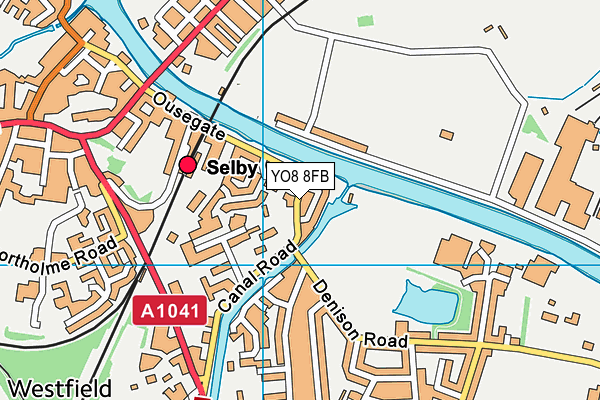 YO8 8FB map - OS VectorMap District (Ordnance Survey)
