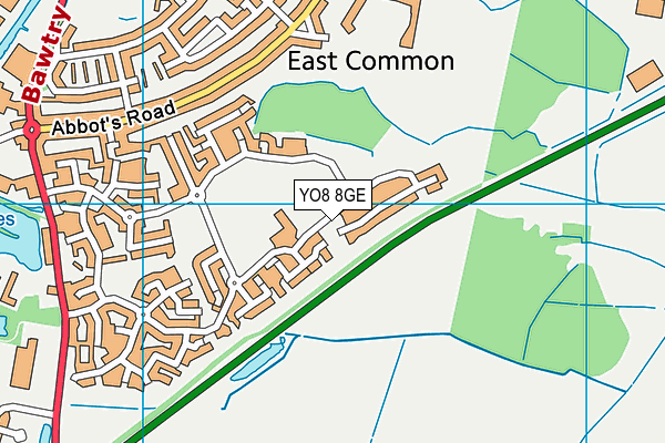 Staynor Hall Community Primary Academy map (YO8 8GE) - OS VectorMap District (Ordnance Survey)