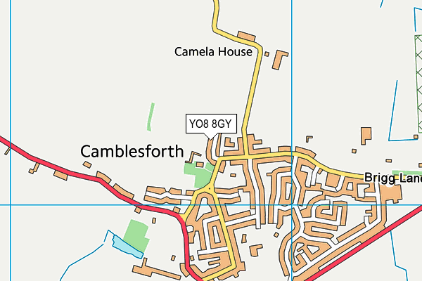 YO8 8GY map - OS VectorMap District (Ordnance Survey)