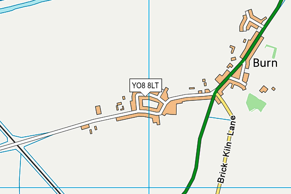 YO8 8LT map - OS VectorMap District (Ordnance Survey)
