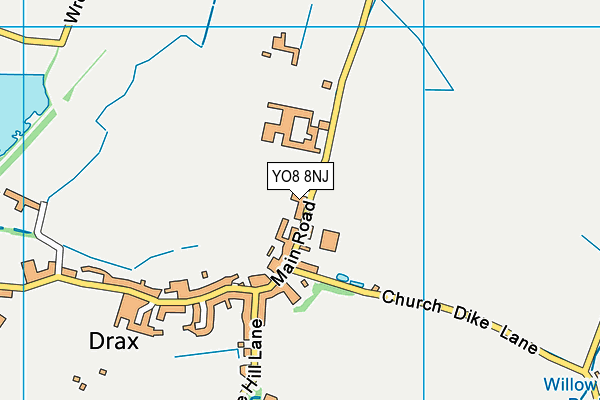 YO8 8NJ map - OS VectorMap District (Ordnance Survey)