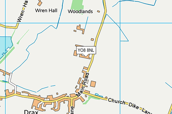 YO8 8NL map - OS VectorMap District (Ordnance Survey)