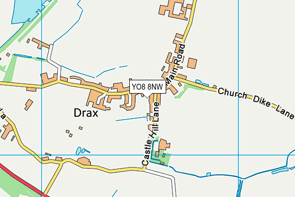 YO8 8NW map - OS VectorMap District (Ordnance Survey)