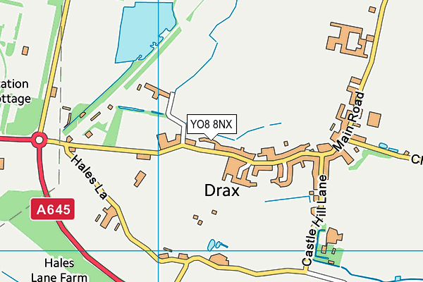 YO8 8NX map - OS VectorMap District (Ordnance Survey)