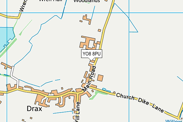YO8 8PU map - OS VectorMap District (Ordnance Survey)