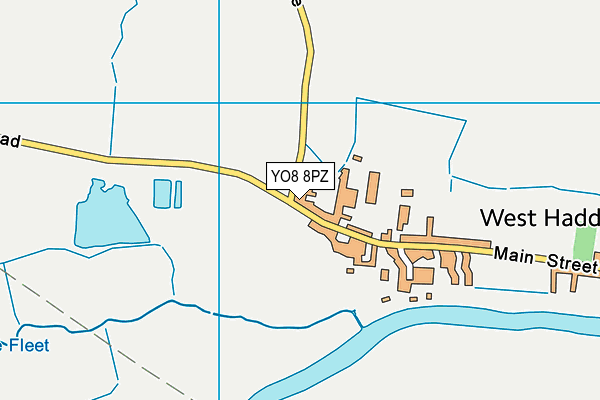 YO8 8PZ map - OS VectorMap District (Ordnance Survey)