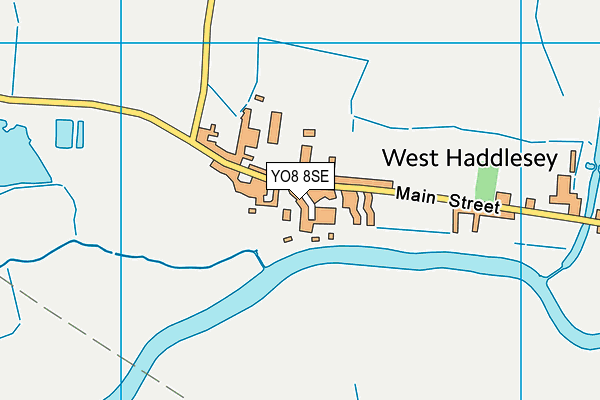 YO8 8SE map - OS VectorMap District (Ordnance Survey)