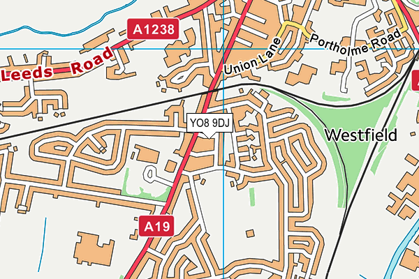 YO8 9DJ map - OS VectorMap District (Ordnance Survey)