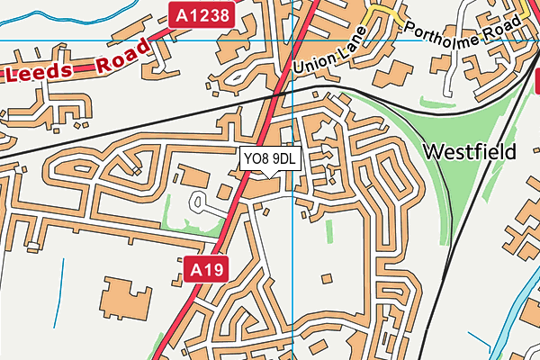 YO8 9DL map - OS VectorMap District (Ordnance Survey)
