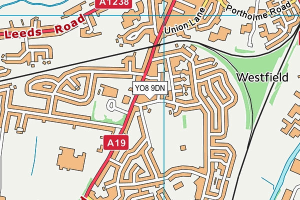 YO8 9DN map - OS VectorMap District (Ordnance Survey)
