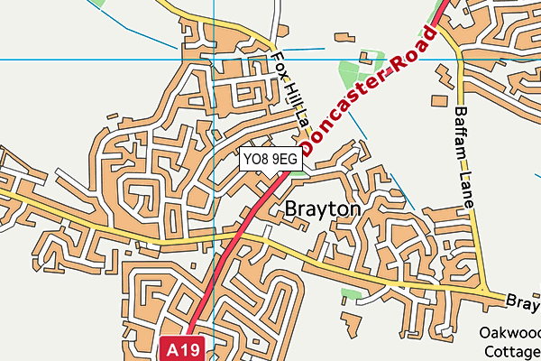 YO8 9EG map - OS VectorMap District (Ordnance Survey)