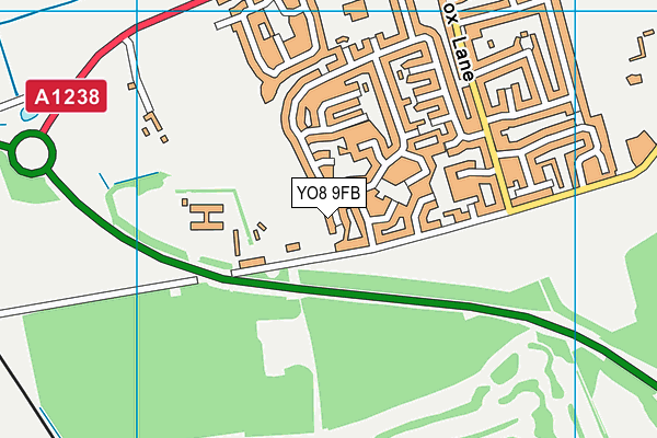 YO8 9FB map - OS VectorMap District (Ordnance Survey)
