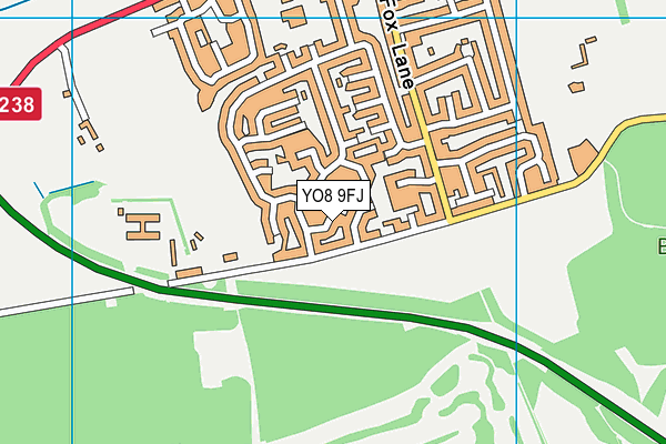 YO8 9FJ map - OS VectorMap District (Ordnance Survey)