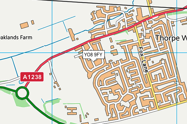 YO8 9FY map - OS VectorMap District (Ordnance Survey)
