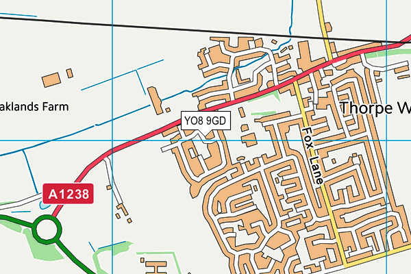 YO8 9GD map - OS VectorMap District (Ordnance Survey)