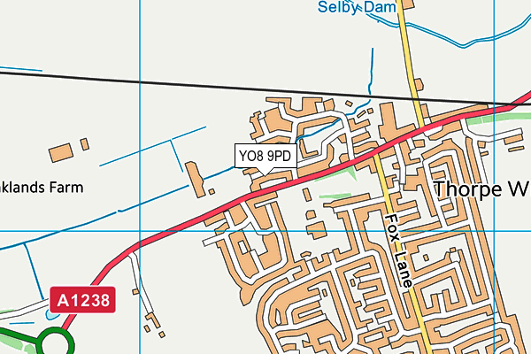 YO8 9PD map - OS VectorMap District (Ordnance Survey)