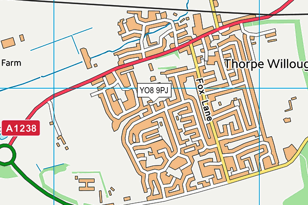 YO8 9PJ map - OS VectorMap District (Ordnance Survey)