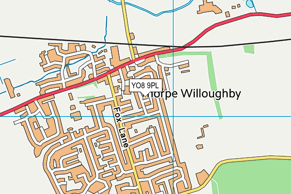 YO8 9PL map - OS VectorMap District (Ordnance Survey)