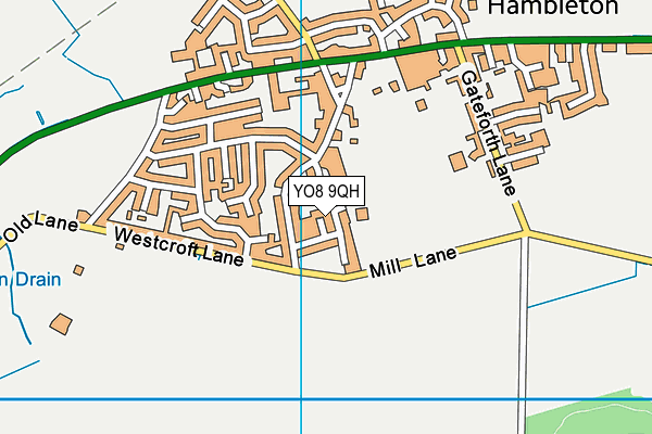 YO8 9QH map - OS VectorMap District (Ordnance Survey)