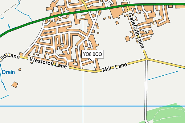 YO8 9QQ map - OS VectorMap District (Ordnance Survey)